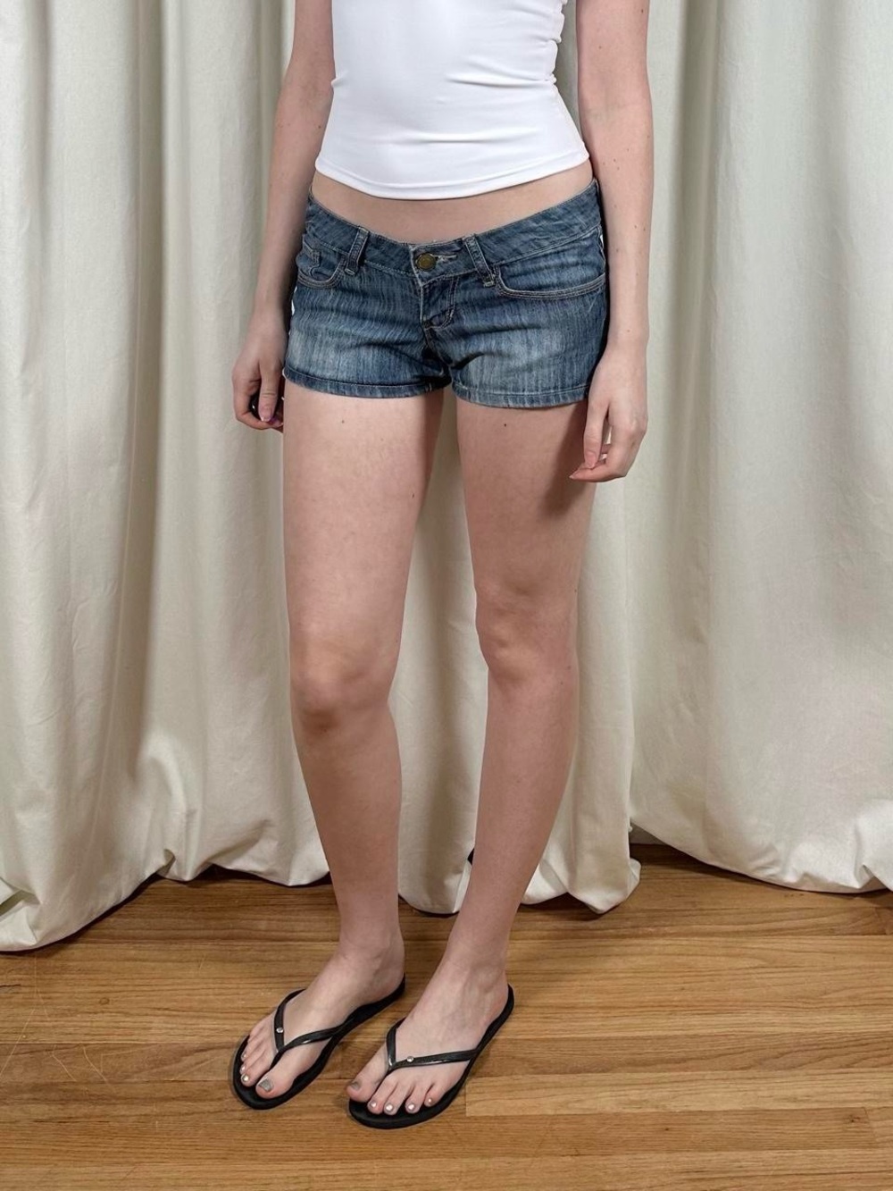 Low Rise Jean Shorts - Picture 3 of 8